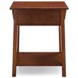 Bowery Hill Solid Ash Russet Nightstand Rectangular Lower Display Shelf 28