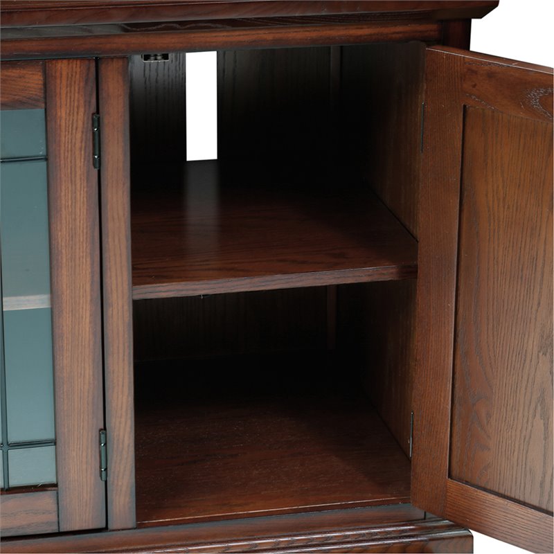 Bowery Hill Hardwood Burnished Oak TV Stand Rectangular 60