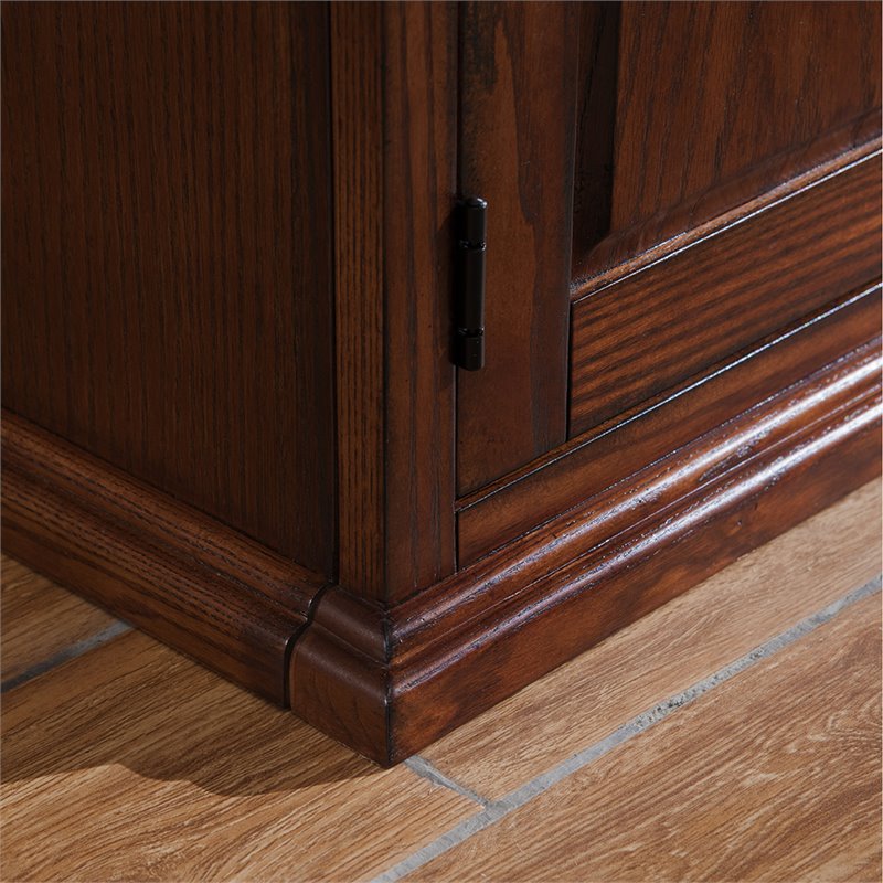 Bowery Hill Hardwood Burnished Oak TV Stand Rectangular 60