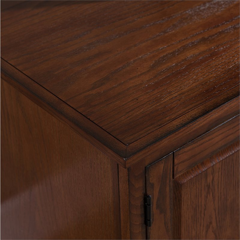 Bowery Hill Hardwood Burnished Oak TV Stand Rectangular 60