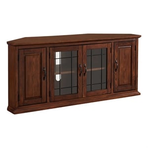 Bowery Hill Traditional Wood TV Stand for TVs up to 59.65&quot in Burnished Oak