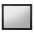 Bowery Hill Contemporary Rectangular Wood Frame Bedroom Mirror in Black