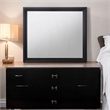 Bowery Hill Contemporary Rectangular Wood Frame Bedroom Mirror in Black
