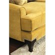 Bowery Hill Traditional Velvet Upholstered Sofa with Wood Frame in Gold