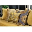 Bowery Hill Traditional Velvet Upholstered Sofa with Wood Frame in Gold