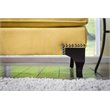 Bowery Hill Traditional Velvet Upholstered Sofa with Wood Frame in Gold