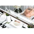 Bowery Hill Glass Coffee Table in Chrome Finish