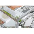 Bowery Hill Glass Coffee Table in Chrome Finish