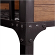 Bowery Hill Modern Steel Metal/Wood Full Over Full Bunk Bed in Black