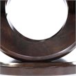 Bowery Hill Glass Top Coffee Table in Dark Walnut