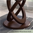 Bowery Hill Glass and Wood Walnut End Table Round Contemporary 22.25