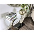 Bowery Hill Metal Gray Console Table Rectangular Sleek Design