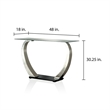 Bowery Hill Metal Gray Console Table Rectangular Sleek Design