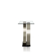 Bowery Hill Metal Gray Console Table Rectangular Sleek Design
