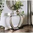 Bowery Hill Metal Gray Console Table Rectangular Sleek Design