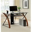 Bowery Hill Computer Desk in Oak and Black