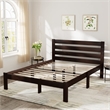 Bowery Hill Transitional Wood Queen Panel Bed in Espresso Brown