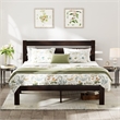 Bowery Hill Transitional Wood Queen Panel Bed in Espresso Brown
