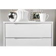 Bowery Hill 2-Drawer Mid-Century Solid Wood/Wood Veneer/MDF Nightstand in White