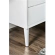 Bowery Hill 2-Drawer Mid-Century Solid Wood/Wood Veneer/MDF Nightstand in White