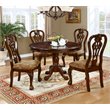 Bowery Hill Solid Wood Brown Cherry Dining Table Round 47.5