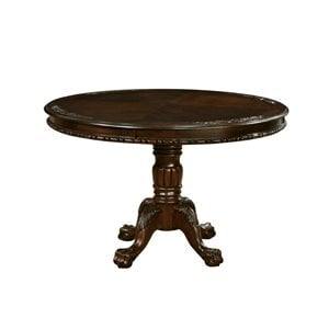 Bowery Hill Solid Wood Brown Cherry Dining Table Round 47.5&quot