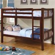 Bowery Hill Full Over Full Bunk Bed in Dark Walnut