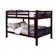 Bowery Hill Full Over Full Bunk Bed in Dark Walnut
