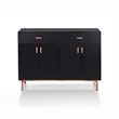 Bowery Hill MDF Black Buffet Table Rectangular 47.3