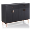 Bowery Hill MDF Black Buffet Table Rectangular 47.3