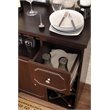 Bowery Hill Engineered Wood Multi-Storage Mobile Wine Bar Cabinet in Espresso