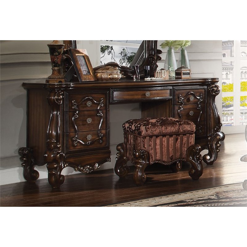 Bowery Hill Vanity Desk in Cherry Oak