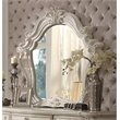 Bowery Hill Arched Top Wood Frame Bedroom Mirror in Bone White