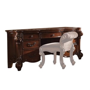 Bowery Hill Poplar Wood Cherry Vanity Desk Rectangular 62.99&quot