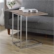 Bowery Hill End Table in Gray and Weathered Oak