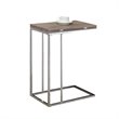 Bowery Hill End Table in Gray and Weathered Oak