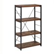 Bowery Hill 4 Shelf Bookcase in Weathered Oak