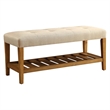 Bowery Hill Bench in Beige and Oak