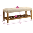 Bowery Hill Bench in Beige and Oak