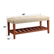 Bowery Hill Bench in Beige and Oak