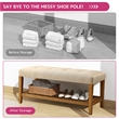 Bowery Hill Bench in Beige and Oak