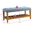 Bowery Hill Bench in Blue and Oak