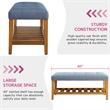 Bowery Hill Bench in Blue and Oak