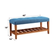Bowery Hill Bench in Blue and Oak