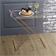 Bowery Hill Tray Table in Clear Acrylic and Copper