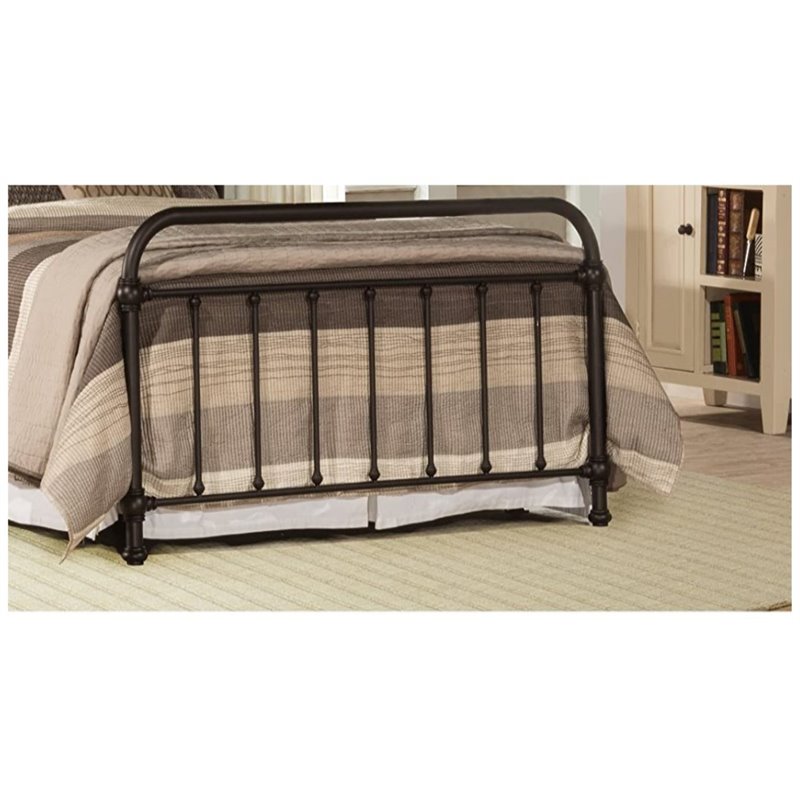 Bowery Hill Farmhouse Metal King Spindle Panel Bed in Bronze