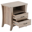 Bowery Hill 2-Drawer Farmhouse Wood Nightstand in Rustic Natural