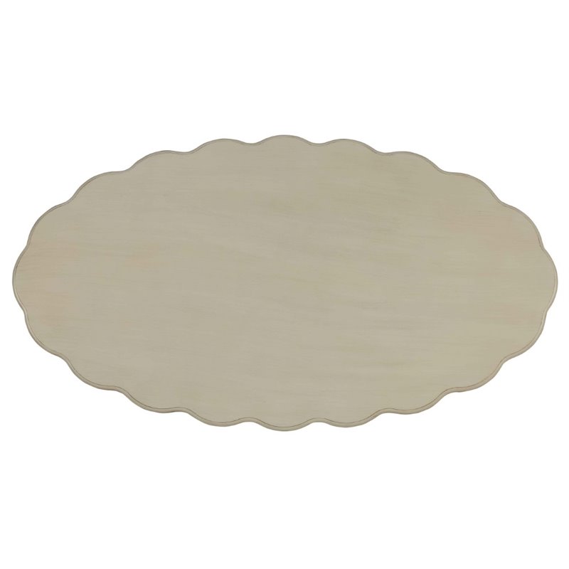 Bowery Hill Oval Coffee Table in Antique White