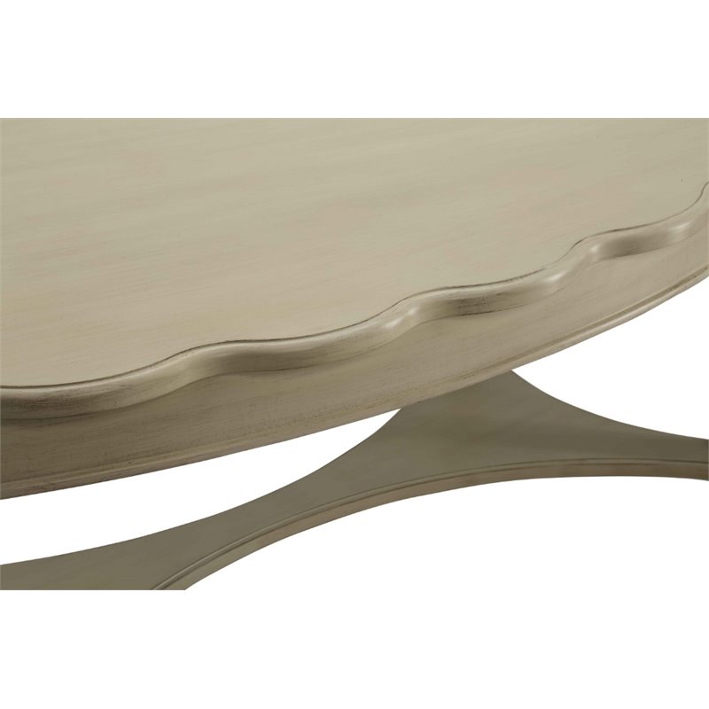 Bowery Hill Oval Coffee Table in Antique White