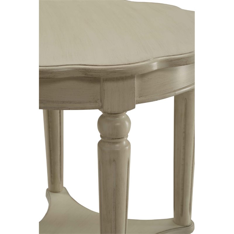 Bowery Hill End Table in Antique White